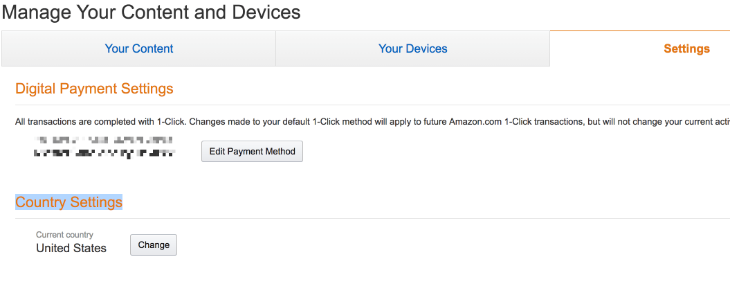 Amazon – Manage Your Content and Devices