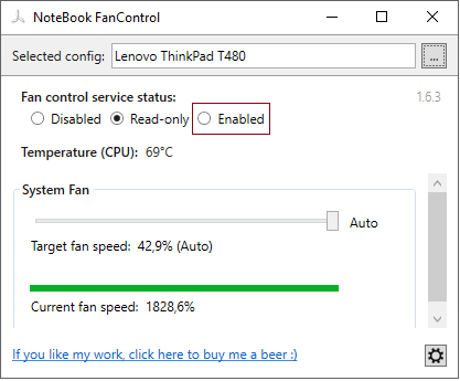 Aktivace konfigurace